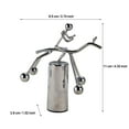 thumbnail image 2 of Desktop Perpetual Motion Toy Balancing Man Riding Horse Physics Science Desk Ornament Office Stress Reliever Gift Metal, 2 of 9