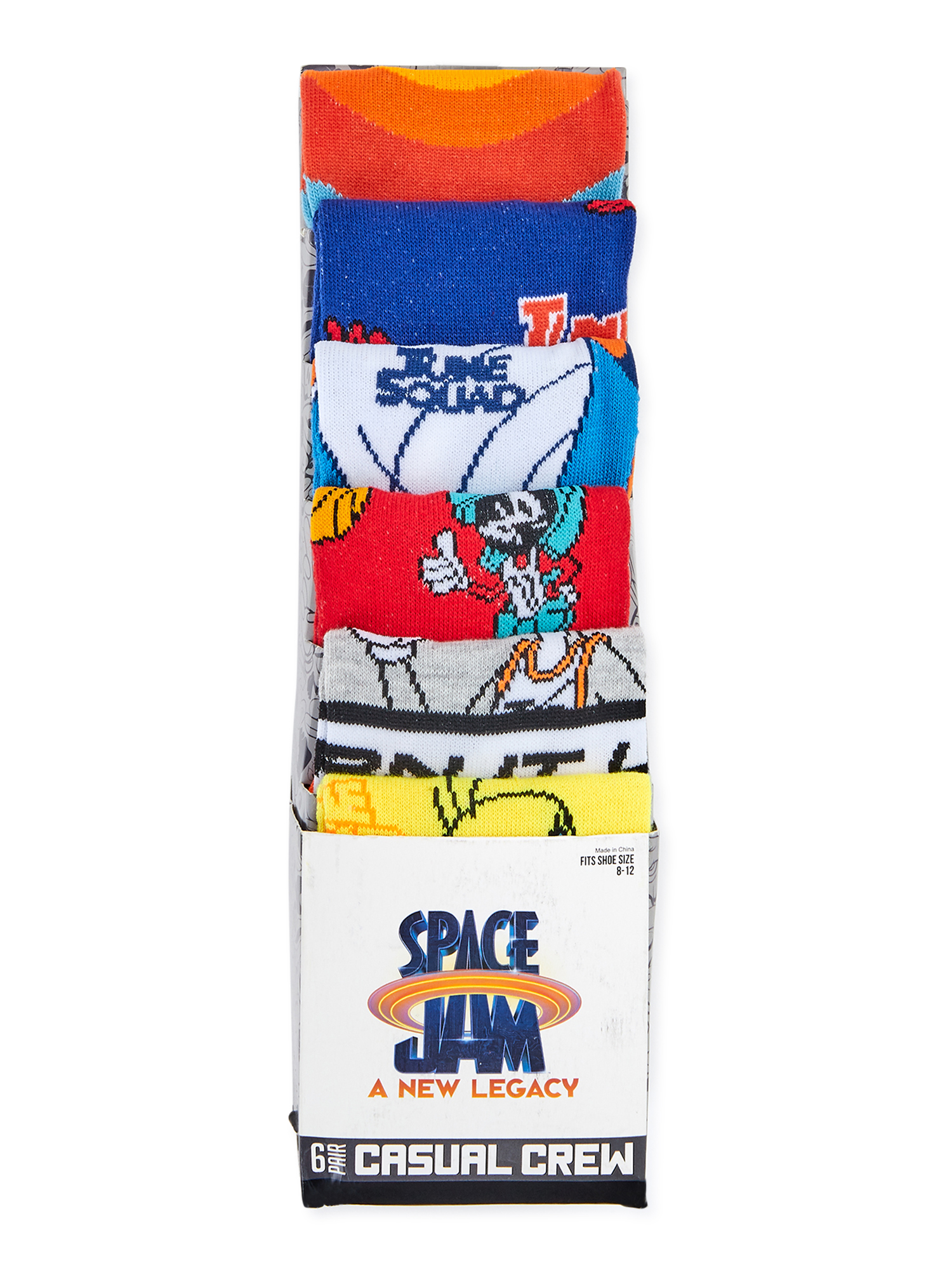 Space Jam: A New Legacy Men’s Crew Socks, 6-Pack - image 2 of 2