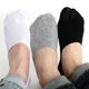 thumbnail image 4 of Calcetines invisibles de algodón para hombre, medias deportivas de talla grande, antideslizantes, de silicona, color negro, 5 pares, 4 of 5