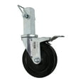 thumbnail image 6 of RK 5-inch Hard Rubber Wheel Solid Plate Casters with Brake, Set of 4, 6 of 7