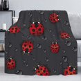 thumbnail image 3 of Ladybug Raindrop Soft Throw Blanket 40"x50" Lightweight Flannel Fleece Blanket for Living Room Bedroom Sofa Couch Warm and Cozy, 3 of 5
