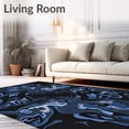 thumbnail image 2 of ODIKA 2'x3' Machine Washable Non-Slip Area Rug, Storm Nebula Distressed Vintage Expressive High Traffic Rug with Pad, Black, 601268, 2 of 8