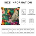 thumbnail image 5 of ONETECH Parrot Pillow Covers Decorative  Tropical Bird Toucan Leaves and Hibiscus Flowers Square Pillow Case for Men/Women/Green Red Yellow, 5 of 5