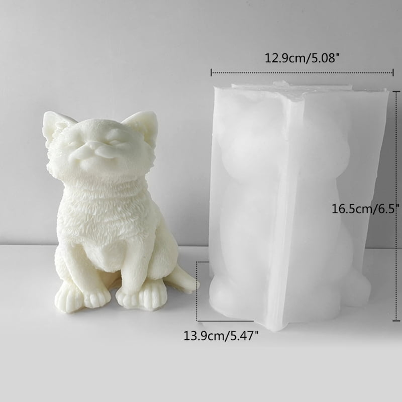 Cat-Silicone Candle Mold for Candle Making Plaster Aromatherapy Candle Mold