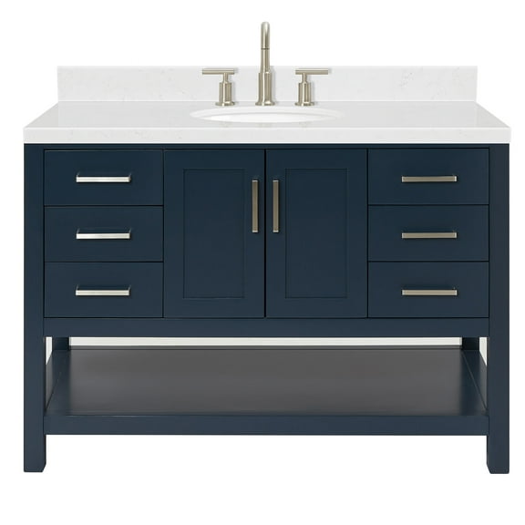 Ariel S048scqovo Magnolia 48" Free Standing Single Basin Vanity Set - Blue