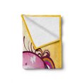 thumbnail image 2 of Fantasy Soft Flannel Fleece Throw Blanket, Colorful Shapes with Spiral Swirled Lines Vibrant Girls Kids Nursery Design, Cozy Plush for Indoor and Outdoor Use, 60" x 80", Marigold Pink, by Ambesonne, 2 of 6