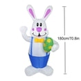 thumbnail image 2 of 6FT Easter Blow Up Bunny Holding Easter Egg Inflatable Yard Decorations Giant Bunny with LED Lights for Holiday Party Indoor Outdoor Decor, 2 of 6