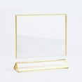thumbnail image 6 of UNIQOOO Clear Acrylic Sign Holder with Golden Border | Pack of 6, 6x4", Double Side Frame, Landscape View, Perfect for Wedding Table Number Holder (Landscape 6X4), 6 of 8