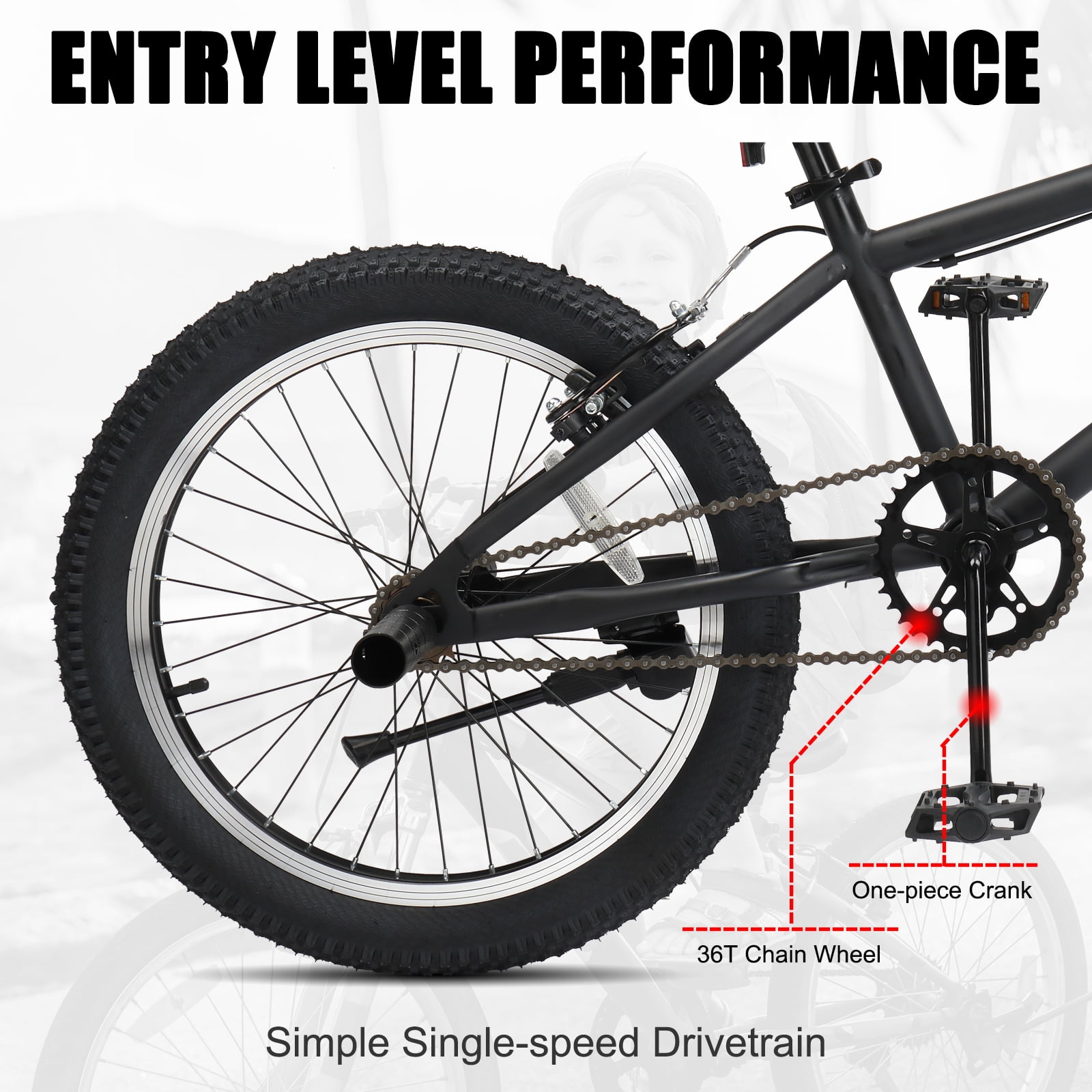 Ktaxon 20in BMX Bike, Beginner Trick Bicycle with Hi-Ten Steel