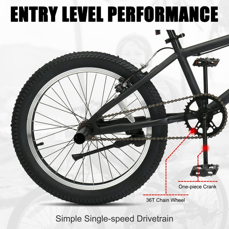 Ktaxon 20in BMX Bike, Beginner Trick Bicycle with Hi-Ten