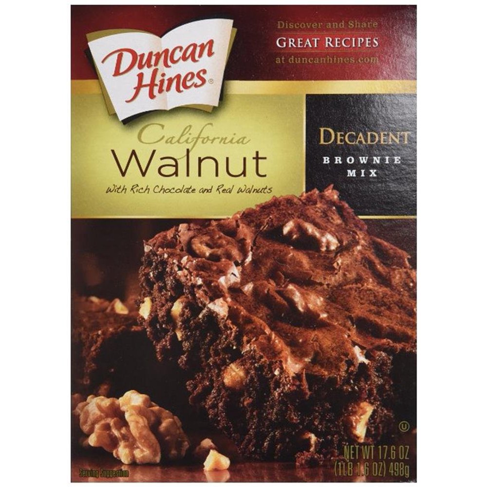 Duncan Hines Decadent Brownie Mix California Walnut 17.6 Oz (2 Boxes