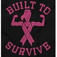 thumbnail image 2 of Built Survive Breast Cancer Awareness Womens Plus Size Graphic Zipper Hoodie Brisco Brands 2X, 2 of 5