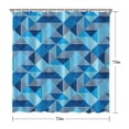 thumbnail image 5 of Blue Geometric Pattern Shower Curtain 72"x72" ,Bathroom Decorative Shower Curtains Set with 12 Hooks,Modern Waterproof Washable Shower Curtain, 5 of 6