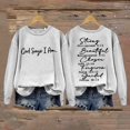 thumbnail image 2 of Clothing 2025 Yajing Oversized Sweatshirt for Women God Says I Am Sweatshirt for Women Winter Sweatshirt Cold Crewneck Sweatshirt Sweatshirt for Women White Xl, 2 of 4