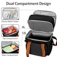 thumbnail image 2 of LIZEVINC Large Insulated Lunch Box for Men and Women, 16L Leakproof Cooler Bag with Adjustable Shoulder Strap, Reusable Lunch Bag for Work, Office, Picnic, Travel, Black, 2 of 10