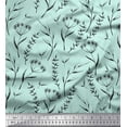 thumbnail image 1 of Soimoi Green Cotton Poplin Fabric Flower Leaves Print Fabric by the Yard 58 Inch Wide, 1 of 3