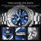 thumbnail image 4 of Reloj Pulsera Para Hombre Olevs Cuarzo Acero Resistente Moda, 4 of 8