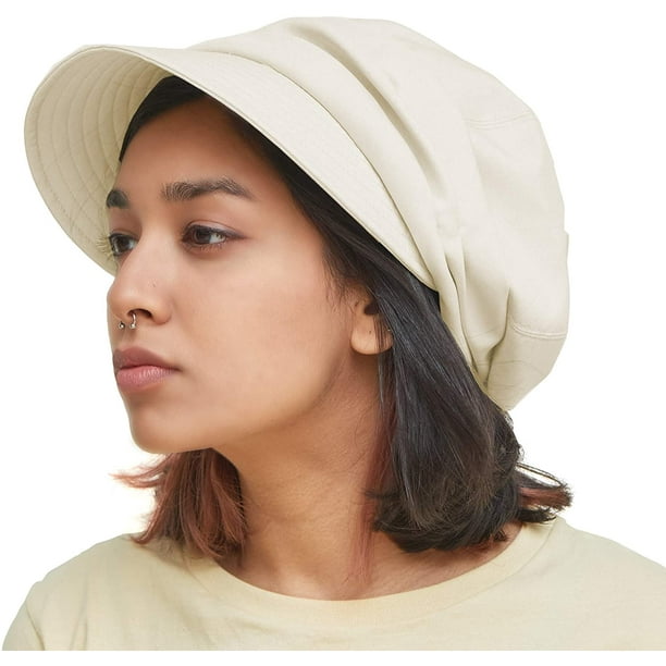 Organic Cotton Sun Hat for Women - Summer Spring Folding Visor for UV  Protection, Chemo and Sensitive Skin 