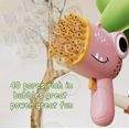 thumbnail image 3 of Electric Bubble Gun Dinosaur 40-Hole Continuous Bubble Action, Pink, 3 of 5