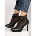 thumbnail image 3 of Fashionable Mesh Heart Shape Stiletto Heels Boots With Rear Zipper, 3 of 5