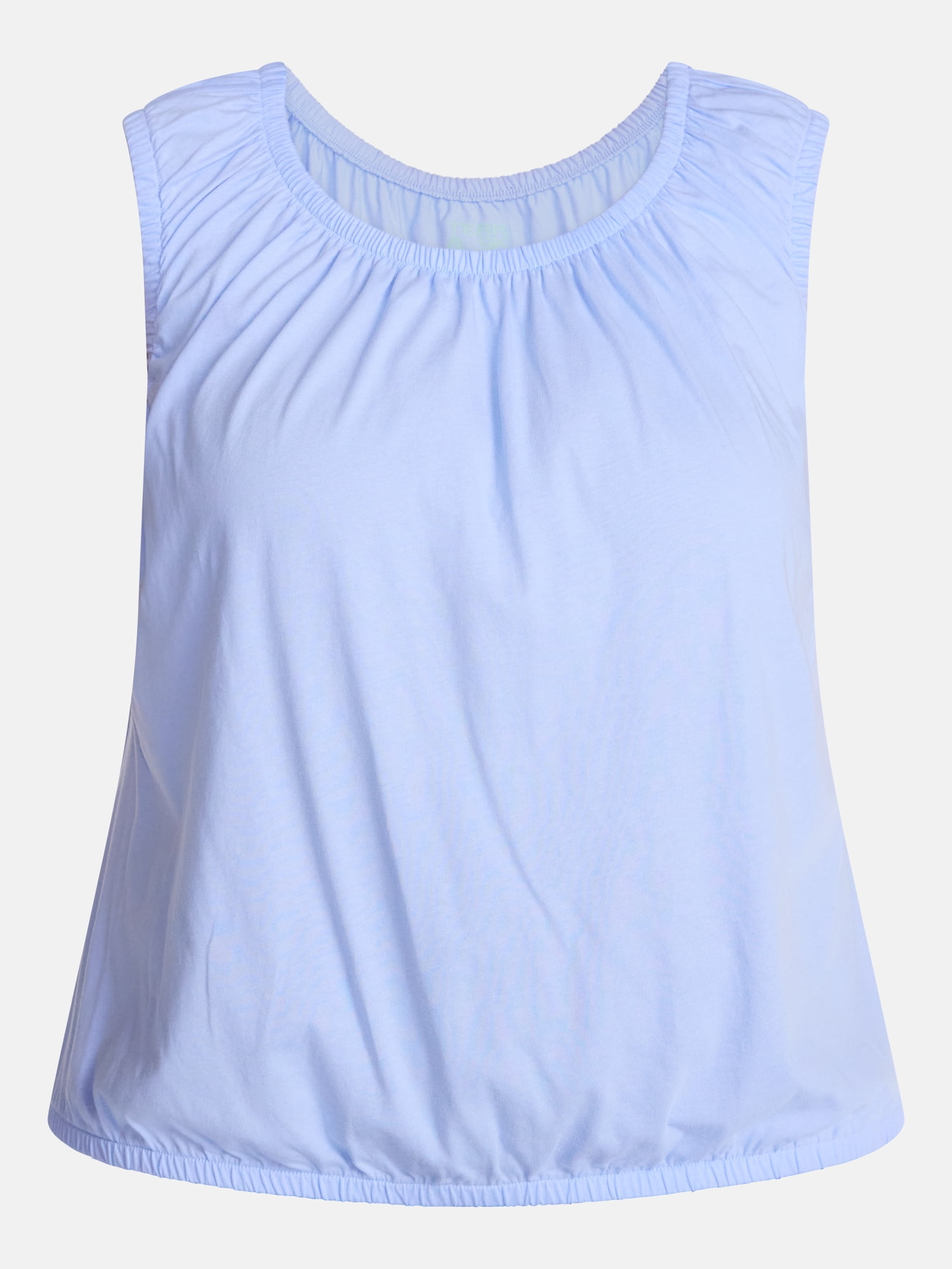 Terra & Sky Women’s Plus Sleeveless Cotton Flowy Top, Size 0X-4X