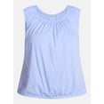 thumbnail image 3 of Terra & Sky Women’s Plus Sleeveless Cotton Flowy Top, Size 0X-4X, 3 of 3