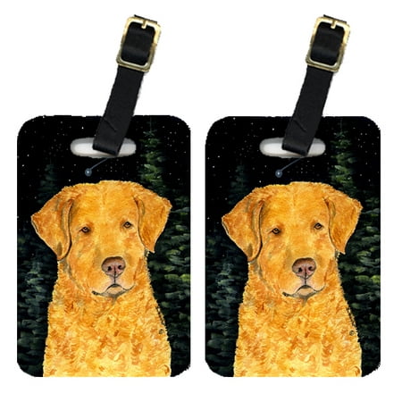 Starry Night Chesapeake Bay Retriever Luggage Tags Pair of 2