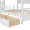 thumbnail image 5 of Bellemave Full Size House Bed with Storage Shelves and Drawers Full Storage Platform Bed with Bookcases, Headboard and Footboard Wooden Full House Bed for Teens, White, 5 of 12