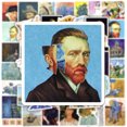 thumbnail image 3 of Pegatinas Vintage Vans Gogh de vinilo impermeable, 50 unidades/lote, 3 of 4