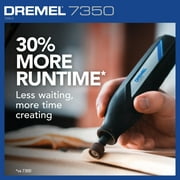 Dremel 7350-5W 4V-Cordless Single Speed Rotary Tool with Integrated 2Ah Li-Ion Battery & 7 Accessories