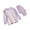 Purple, variant on Mikilon Thermal Pajama Sets for Kids Size 2-12 Years Plus Velvet and Thicken Loungewear Sets Patchwork Color Round Neck Long Sleeve Undershirts Elastic Waist Loose Pants