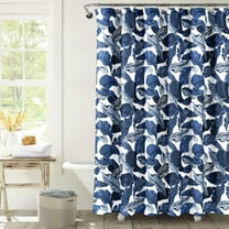 Lush Decor Tropical Paradise Shower Curtain Navy/Blue Single 72x72