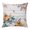 Orange Blue, variant on Throw Pillow Covers, Orange Blue Grey Fall 16x16 Pillow Covers for Couch/Sofa/Bed, Thanksgiving Pumpkins Botanical Decorative Square Linen Cushion Pillowcase for Home Decor