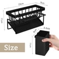 thumbnail image 2 of MerryNine Black Kitchen Sink Caddy Organizer with Brush Holder, Rustproof 304 Stainless Steel Sponge Holder with Incline Self Draining Tray, Countertop Soap & Dishcloth Storage Organizer, 2 of 7