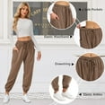 thumbnail image 7 of SWQZVT Women's Cargo Sweatpants with Pockets High Waisted Jogging Pants Drawstring Athletic Joggers Fall Trousers, 7 of 7