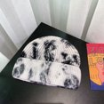 thumbnail image 4 of Gorros de lana para hombres y mujeres, gorros gruesos de invierno, medias cálidas, gorro cálido con estampado tie-dye degradado, gorro de lana, 4 of 5