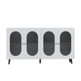 thumbnail image 6 of Lisonu 60'' Sideboard Buffet Cabinet with 4 Acrylic Doors, Modern MDF Accent Storage Cabinet with Adjustable Shelves for Living Room, Hallway, or Entryway, White, 6 of 12