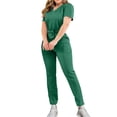 thumbnail image 4 of WRKEKC Scrubs for Women Short Sleeve Stretch Lightweight Set for Surgical Medical Work Uniform and Nursing Wear, 4 of 7