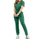 thumbnail image 4 of Traje Elástico de las Mujeres, Manga Corta Delgada Estirable Y Pantalones Cortos para Uso Casual Y Casero, Ligero Y Transpirable Vestido Suelto, 4 of 7