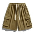 thumbnail image 6 of Jjayotai George Shorts Men, Mens Shorts, Corduroy Casual Short Drawstring Elastic Waist Lightweight Summer Beach Shorts, Loose Fit Shorts with Pockets, 6 of 9