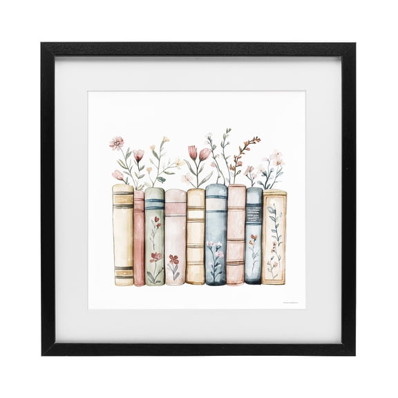 Stupell Industries Farmhouse Words That Blossom Black Framed Print Under Glass, 13 x 13, by Svetlana Aleynikova