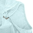 thumbnail image 5 of Fartey Embroidery Eyelet Dresses for Women Trendy Summer V Neck O-Ring Shoulder Tank Dress Solid Color Tunic Dress Lightweight Breathable Sleeveless Sundress Light Blue L, 5 of 5