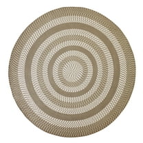 Better Trends Round Braided Rug, 8' (96") Diameter, Reversible Indoor Area Rug for Living Room or Bedroom, Stain-Resistant 100% Polypropylene, Newport Collection – Tan