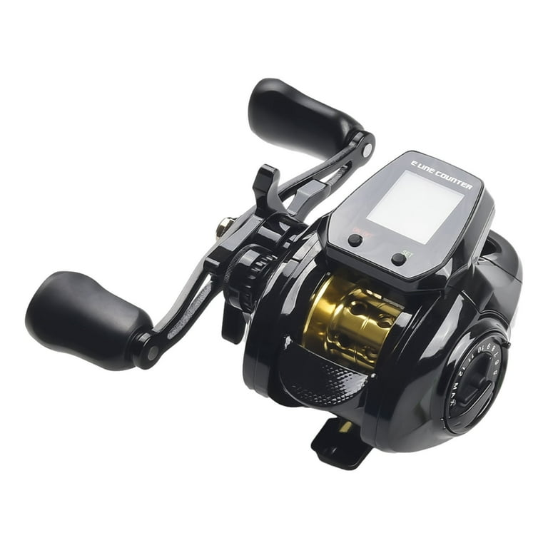 baitcasting reel with line out alarm clickert Digital Baitcasting Fishing Reel with Line Counter Depth Position Alarm  7.2:1 Gear Ratio 7+1BB Magnetic Brake System USB Rechargeable for Left  Right