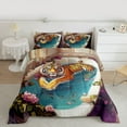 thumbnail image 2 of Feelyou Wildlife Tiger Child Bedding Comforter Set, Cute Cartoon Animal Twin Comforter Sets, Summer Flower Floral Reversible Bedding Set, Microfiber Bedroom Decor, 2-Piece, 2 of 8