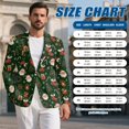 thumbnail image 7 of Chririnla Christmas Santa Claus Socks Men's Suit Jacket One Button Dress Suit Dinner Sports Coats Tuxedo Blazer for Festival Party Dinner, 7 of 7