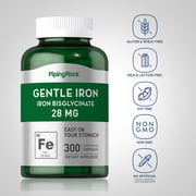 Gentle Iron Supplement 28mg | 300 Capsules for Men and Women | by Piping Rock