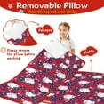 thumbnail image 3 of Red Baseballs with Blue Flowers Pattern Toddler Nap Mats for Kids Preschool,Sleeping Mat Bag or Kids,Toddler Sleeping Bag,Toddler Nap Mat or Daycare, 3 of 6