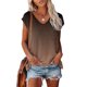 thumbnail image 1 of Fiudx Ofertas Flash Artículos En Oferta Blusa Superior con Estampado de Manga Corta y Cuello En V, Cómoda E Informal, a La Moda para Mujer, 1 of 4