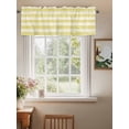 thumbnail image 2 of Valances for Windows Yellow Linen Stripes Rod Pocket Cafe Window Treatments Valance Curtains for Kitchen Bathroom Laundry Basement Windows 42"x12", 2 of 9